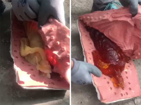 耐高温树脂工艺品硅胶模具脱模