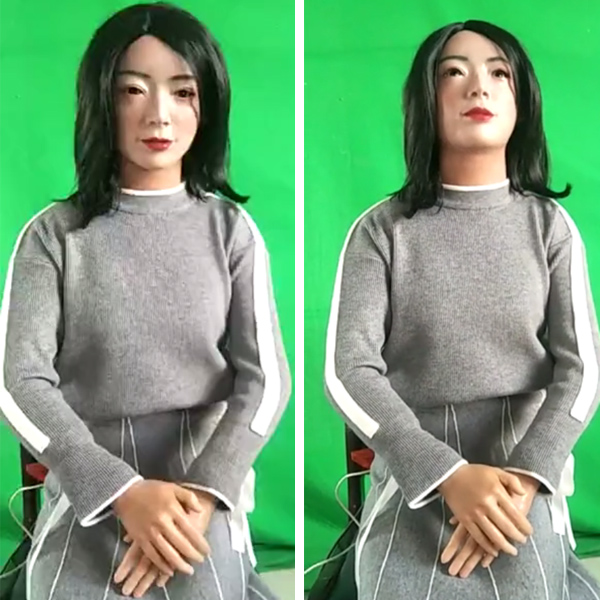 机器人硅胶头部上下摆动